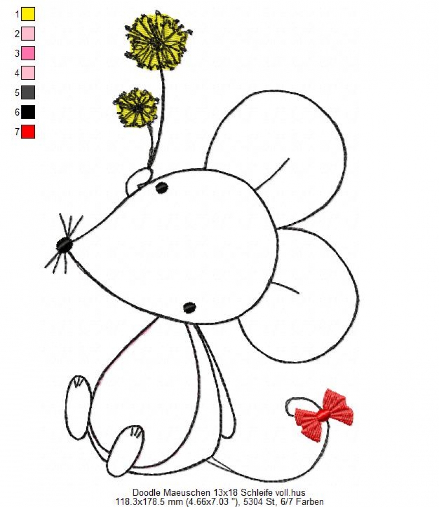 Preview: Doodle Mouse 5'x7'